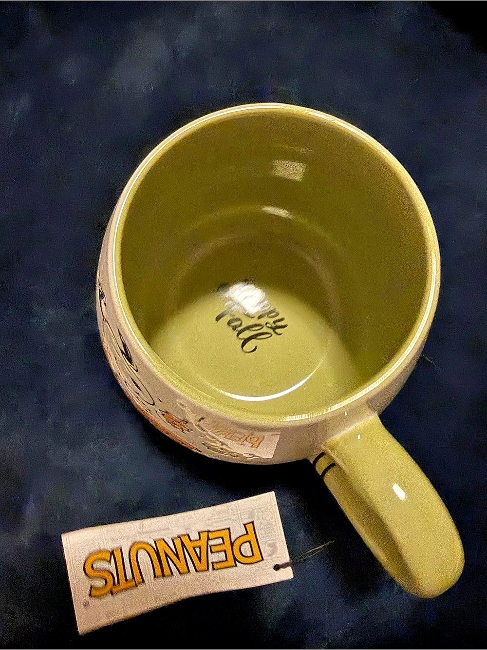 NWT Peanuts Snoopy Happy Fall Pumpkin Leaves Ceramic Mug - Picture 5 of 7